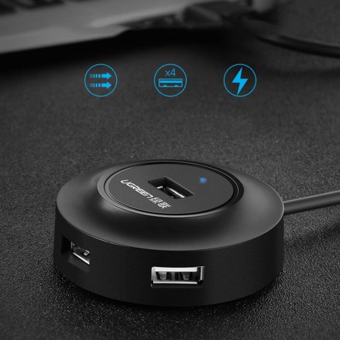 4w1 HUB rozdzielacz adapter USB 2.0 do 4x USB-A 480Mb/s 1m biały 4w1 HUB rozdzielacz adapter USB 2.0 do 4x USB-A 480Mb/s 1m biały