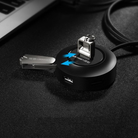 4w1 HUB rozdzielacz adapter USB 2.0 do 4x USB-A 480Mb/s 1m biały 4w1 HUB rozdzielacz adapter USB 2.0 do 4x USB-A 480Mb/s 1m biały