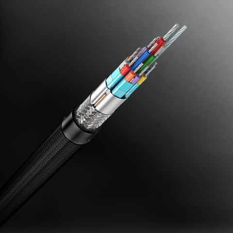 Kabel przewód przejściówka HDMI - USB-C 4K 60Hz 1.5m czarno-szary Kabel przewód przejściówka HDMI - USB-C 4K 60Hz 1.5m czarno-szary
