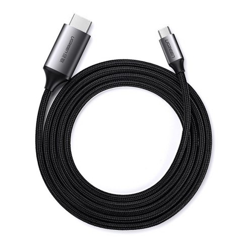 Kabel przewód przejściówka HDMI - USB-C 4K 60Hz 1.5m czarno-szary Kabel przewód przejściówka HDMI - USB-C 4K 60Hz 1.5m czarno-szary