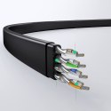 Płaski kabel sieciowy patchcord LAN RJ45 Ethernet Cat. 6 12m czarny