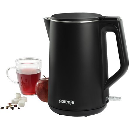 Czajnik Gorenje K15DWBK elektryczny, 2200 W, 1,5 l, stal nierdzewna, podstawa obrotowa 360°, czarny Czajnik Gorenje K15DWBK elektryczny, 2200 W, 1,5 l, stal nierdzewna, podstawa obrotowa 360°, czarny