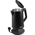 Czajnik Gorenje K15DWBK elektryczny, 2200 W, 1,5 l, stal nierdzewna, podstawa obrotowa 360°, czarny