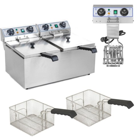 Frytownica elektryczna dwukomorowa TIMER 2x9L Frytownica elektryczna dwukomorowa TIMER 2x9L