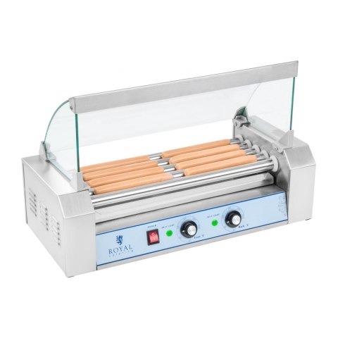 Grill rolkowy z pokrywą roller grill podgrzewacz do parówek 5 rolek Grill rolkowy z pokrywą roller grill podgrzewacz do parówek 5 rolek