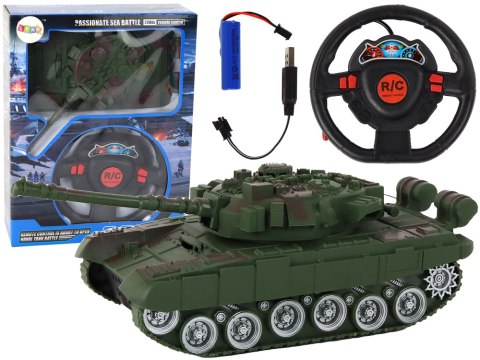 Czołg R/C Zdalnie Sterowany Światła Dźwięk Zielony 1:18 27MHz Czołg R/C Zdalnie Sterowany Światła Dźwięk Zielony 1:18 27MHz