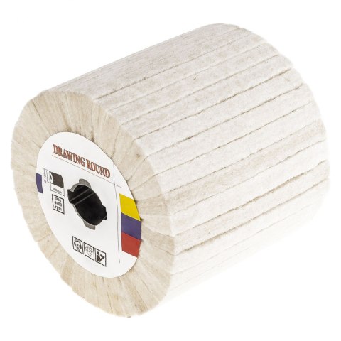 Walec polerski filcowy 120x100mm do satyniarki z filcu na wysoki połysk Walec polerski filcowy 120x100mm do satyniarki z filcu na wysoki połysk