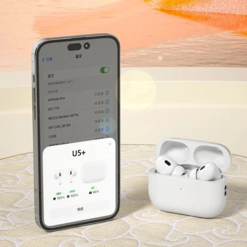Bezprzewodowe dokanałowe słuchawki TWS Bluetooth 5.2 230mAh białe Bezprzewodowe dokanałowe słuchawki TWS Bluetooth 5.2 230mAh białe