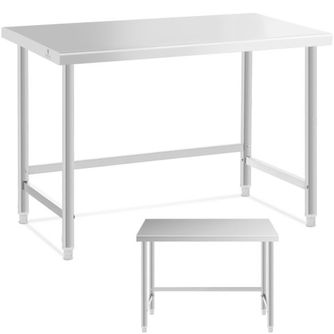 Stół blat roboczy centralny stalowy 120 x 70 cm do 93 cm Stół blat roboczy centralny stalowy 120 x 70 cm do 93 cm