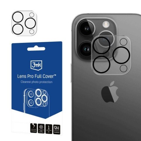Szkło Hartowane 3mk Lens Pro Full Cover Apple iPhone 15 Pro/15 Pro Max Szkło Hartowane 3mk Lens Pro Full Cover Apple iPhone 15 Pro/15 Pro Max