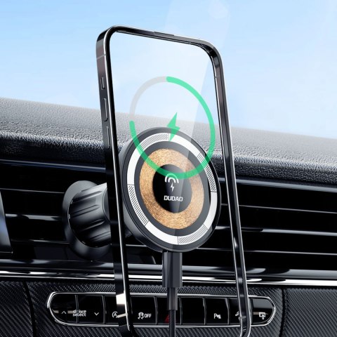 Uchwyt magnetyczny na kratkę wentylacyjną z ładowarką indukcyjną MagSafe 15W czarna Uchwyt magnetyczny na kratkę wentylacyjną z ładowarką indukcyjną MagSafe 15W czarna