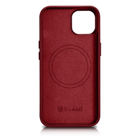 Etui z naturalnej skóry do iPhone 14 MagSafe Case Leather pokrowiec bordowy Etui z naturalnej skóry do iPhone 14 MagSafe Case Leather pokrowiec bordowy