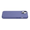 Etui z naturalnej skóry do iPhone 14 MagSafe Case Leather pokrowiec jasno fioletowy