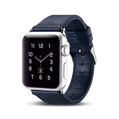 Opaska pasek z naturalnej skóry do Apple Watch 1-3 38mm Leather Vintage ciemnoniebieski Opaska pasek z naturalnej skóry do Apple Watch 1-3 38mm Leather Vintage ciemnoniebieski