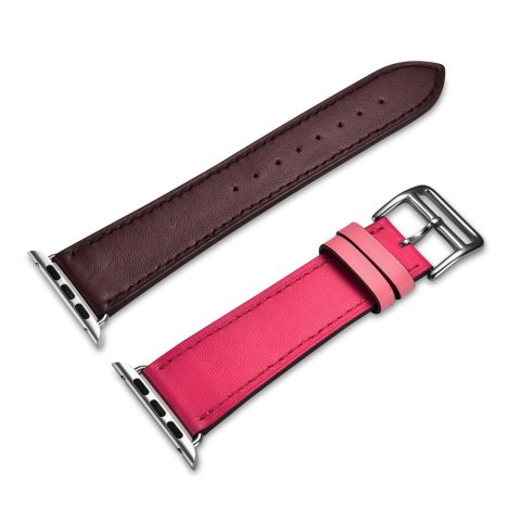 Pasek bransoleta do Apple Watch 42 / 44 / 45mm brązowo-różowy Pasek bransoleta do Apple Watch 42 / 44 / 45mm brązowo-różowy