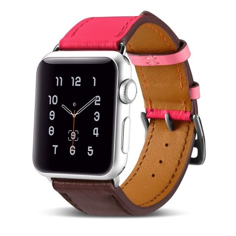 Pasek bransoleta do Apple Watch 42 / 44 / 45mm brązowo-różowy Pasek bransoleta do Apple Watch 42 / 44 / 45mm brązowo-różowy