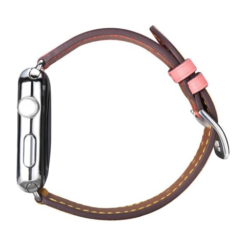 Pasek bransoleta do Apple Watch 42 / 44 / 45mm brązowo-różowy Pasek bransoleta do Apple Watch 42 / 44 / 45mm brązowo-różowy