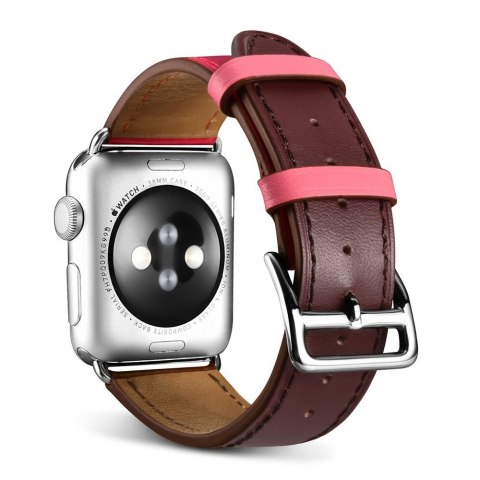 Pasek bransoleta do Apple Watch 42 / 44 / 45mm brązowo-różowy Pasek bransoleta do Apple Watch 42 / 44 / 45mm brązowo-różowy