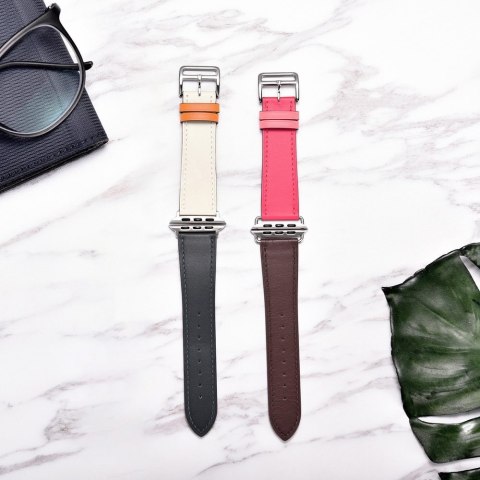 Pasek bransoleta do Apple Watch 42 / 44 / 45mm brązowo-różowy Pasek bransoleta do Apple Watch 42 / 44 / 45mm brązowo-różowy