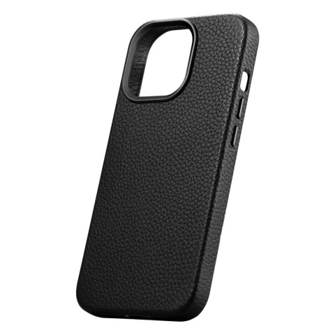 Skórzane etui iPhone 14 Pro Max magnetyczne z MagSafe Litchi Premium Leather Case czarny Skórzane etui iPhone 14 Pro Max magnetyczne z MagSafe Litchi Premium Leather Case czarny