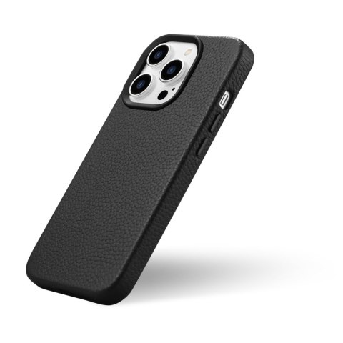 Skórzane etui iPhone 14 Pro Max magnetyczne z MagSafe Litchi Premium Leather Case czarny Skórzane etui iPhone 14 Pro Max magnetyczne z MagSafe Litchi Premium Leather Case czarny