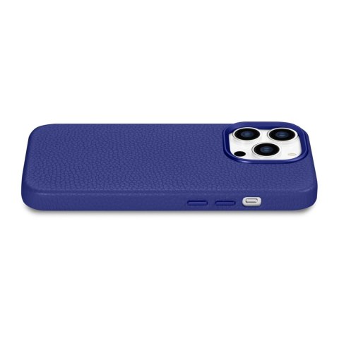 Skórzane etui iPhone 14 Pro Max magnetyczne z MagSafe Litchi Premium Leather Case granatowy Skórzane etui iPhone 14 Pro Max magnetyczne z MagSafe Litchi Premium Leather Case granatowy