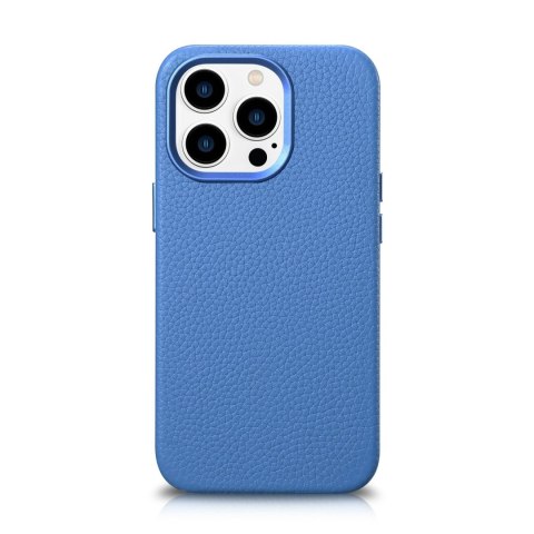 Skórzane etui iPhone 14 Pro Max magnetyczne z MagSafe Litchi Premium Leather Case niebieski Skórzane etui iPhone 14 Pro Max magnetyczne z MagSafe Litchi Premium Leather Case niebieski
