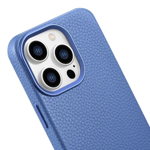 Skórzane etui iPhone 14 Pro Max magnetyczne z MagSafe Litchi Premium Leather Case niebieski Skórzane etui iPhone 14 Pro Max magnetyczne z MagSafe Litchi Premium Leather Case niebieski