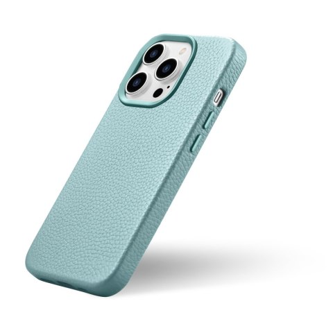 Skórzane etui iPhone 14 Pro Max magnetyczne z MagSafe Litchi Premium Leather Case zielony Skórzane etui iPhone 14 Pro Max magnetyczne z MagSafe Litchi Premium Leather Case zielony