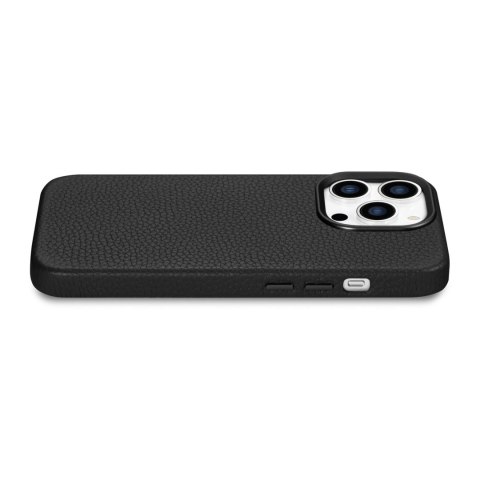 Skórzane etui iPhone 14 Pro magnetyczne z MagSafe Litchi Premium Leather Case czarny Skórzane etui iPhone 14 Pro magnetyczne z MagSafe Litchi Premium Leather Case czarny