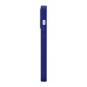 Skórzane etui iPhone 14 Pro magnetyczne z MagSafe Litchi Premium Leather Case granatowy