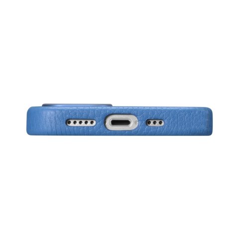 Skórzane etui iPhone 14 Pro magnetyczne z MagSafe Litchi Premium Leather Case niebieski Skórzane etui iPhone 14 Pro magnetyczne z MagSafe Litchi Premium Leather Case niebieski