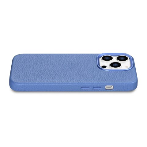 Skórzane etui iPhone 14 Pro magnetyczne z MagSafe Litchi Premium Leather Case niebieski Skórzane etui iPhone 14 Pro magnetyczne z MagSafe Litchi Premium Leather Case niebieski