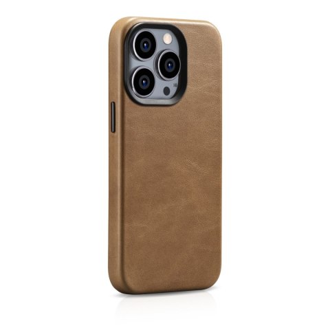 Skórzane etui iPhone 14 Pro magnetyczne z MagSafe Oil Wax Premium Leather Case jasny brąz Skórzane etui iPhone 14 Pro magnetyczne z MagSafe Oil Wax Premium Leather Case jasny brąz