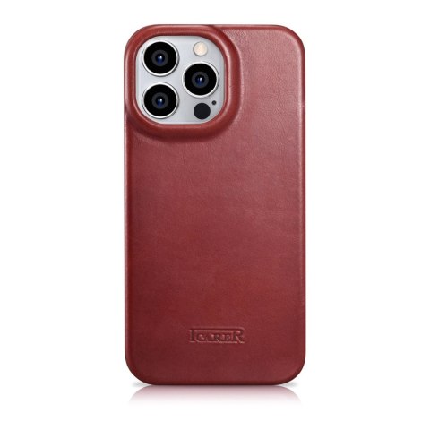 Skórzane etui iPhone 14 Pro z klapką magnetyczne MagSafe CE Oil Wax Premium Leather bordowy Skórzane etui iPhone 14 Pro z klapką magnetyczne MagSafe CE Oil Wax Premium Leather bordowy