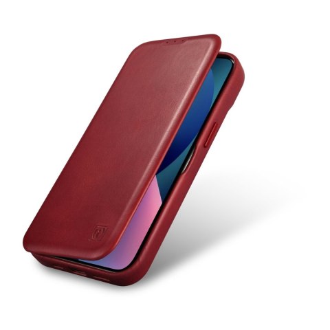 Skórzane etui iPhone 14 Pro z klapką magnetyczne MagSafe CE Oil Wax Premium Leather bordowy Skórzane etui iPhone 14 Pro z klapką magnetyczne MagSafe CE Oil Wax Premium Leather bordowy