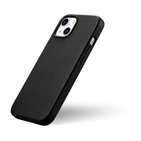 Skórzane etui iPhone 14 magnetyczne z MagSafe Litchi Premium Leather Case czarny Skórzane etui iPhone 14 magnetyczne z MagSafe Litchi Premium Leather Case czarny