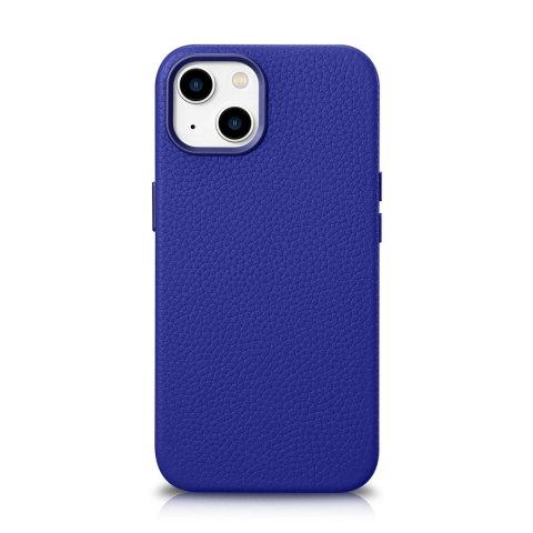 Skórzane etui iPhone 14 magnetyczne z MagSafe Litchi Premium Leather Case granatowy Skórzane etui iPhone 14 magnetyczne z MagSafe Litchi Premium Leather Case granatowy
