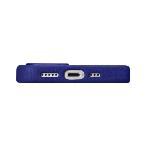 Skórzane etui iPhone 14 magnetyczne z MagSafe Litchi Premium Leather Case granatowy Skórzane etui iPhone 14 magnetyczne z MagSafe Litchi Premium Leather Case granatowy