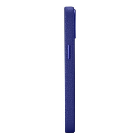Skórzane etui iPhone 14 magnetyczne z MagSafe Litchi Premium Leather Case granatowy Skórzane etui iPhone 14 magnetyczne z MagSafe Litchi Premium Leather Case granatowy