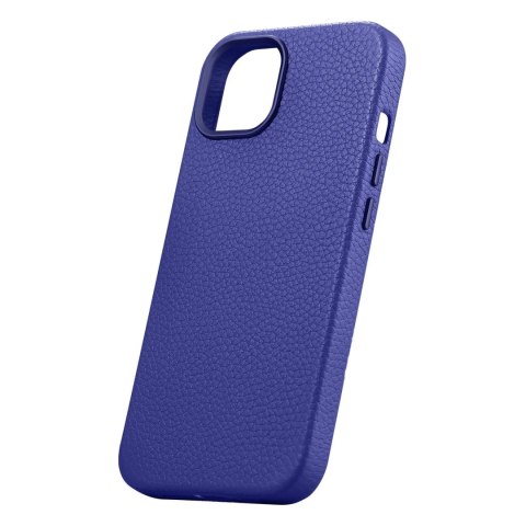 Skórzane etui iPhone 14 magnetyczne z MagSafe Litchi Premium Leather Case granatowy Skórzane etui iPhone 14 magnetyczne z MagSafe Litchi Premium Leather Case granatowy