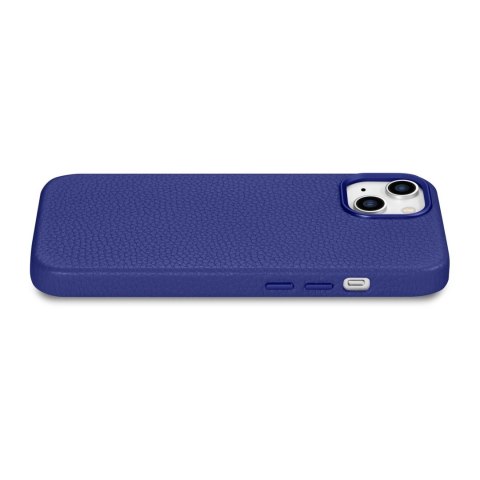 Skórzane etui iPhone 14 magnetyczne z MagSafe Litchi Premium Leather Case granatowy Skórzane etui iPhone 14 magnetyczne z MagSafe Litchi Premium Leather Case granatowy