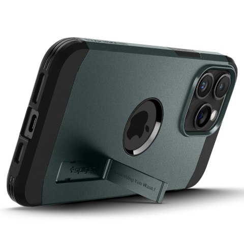Etui Tough Armor MagSafe z podstawką na iPhone 15 Pro Max zielone Etui Tough Armor MagSafe z podstawką na iPhone 15 Pro Max zielone