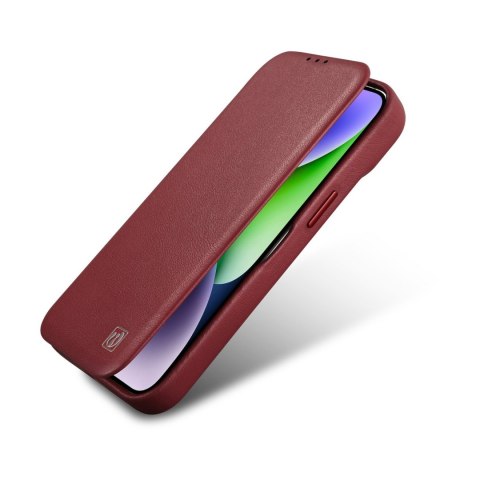Skórzane etui iPhone 14 Pro Max z klapką magnetyczne MagSafe CE Premium Leather bordowy Skórzane etui iPhone 14 Pro Max z klapką magnetyczne MagSafe CE Premium Leather bordowy