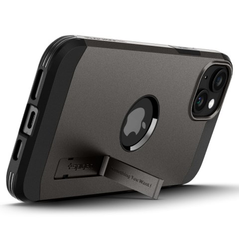 Etui Tough Armor MagSafe z podstawką na iPhone 15 metaliczny szary Etui Tough Armor MagSafe z podstawką na iPhone 15 metaliczny szary