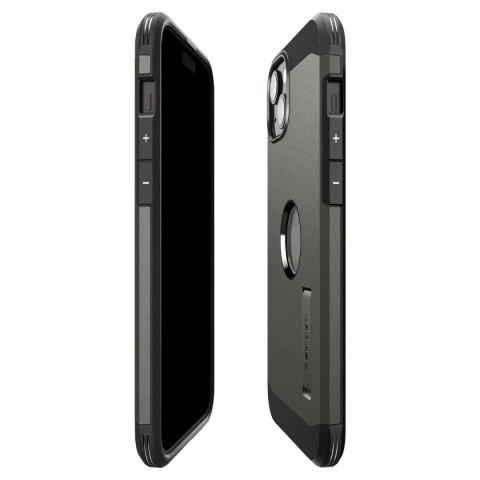 Etui Tough Armor MagSafe z podstawką na iPhone 15 metaliczny szary Etui Tough Armor MagSafe z podstawką na iPhone 15 metaliczny szary