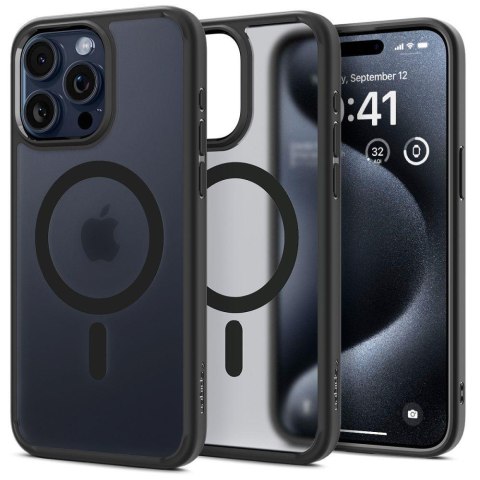 Etui Ultra Hybrid Mag z MagSafe na iPhone 15 Pro przezroczysto-czarne Etui Ultra Hybrid Mag z MagSafe na iPhone 15 Pro przezroczysto-czarne