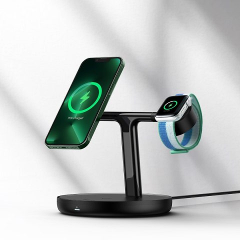 3w1 stojak ładowarka indukcyjna do iPhone Apple Watch AirPods + kabel USB-C 1m czarny 3w1 stojak ładowarka indukcyjna do iPhone Apple Watch AirPods + kabel USB-C 1m czarny