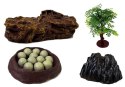 Dinozaury Zestaw Figurek 5 sztuk z Akcesoriami, Kamienie, Drzewko