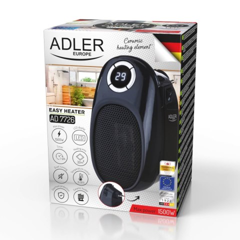 Adler AD 7726 Termowentylator Easy heater grzejnik elektryczny farelka 1500W Adler AD 7726 Termowentylator Easy heater grzejnik elektryczny farelka 1500W